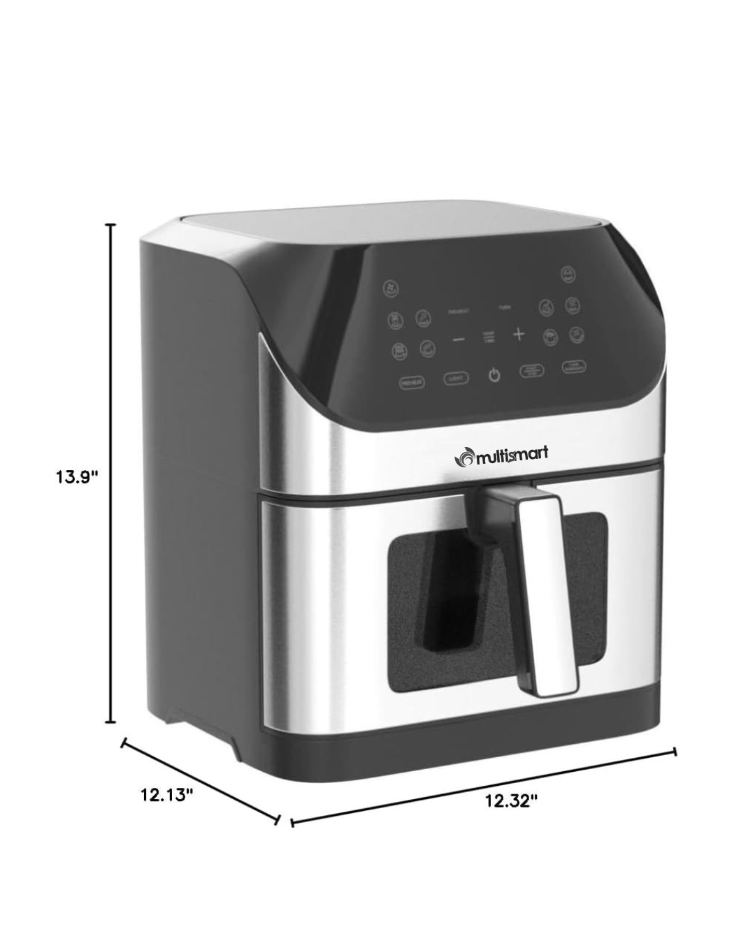 Friteuse Numérique Sans Huile 8L 1800W avec Fenêtre Visible MS-AF3528